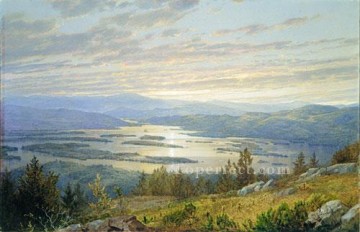 Paisajes Painting - Lago Squam desde el paisaje de Red Hill William Trost Richards Paisaje